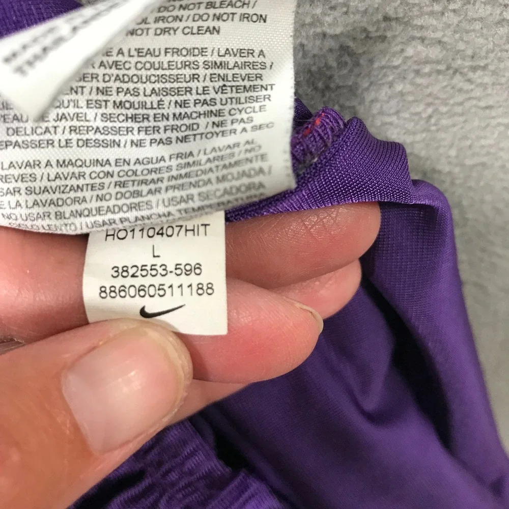 Nike Basketball Shorts Boys Large Purple Orange Athletic Workout Youth Kids